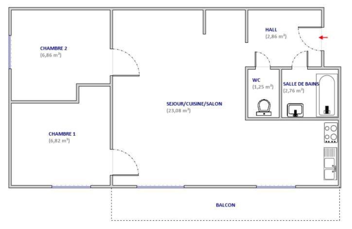 Appartements 3 Vallees, Piscine Et Sauna Orelle Room photo